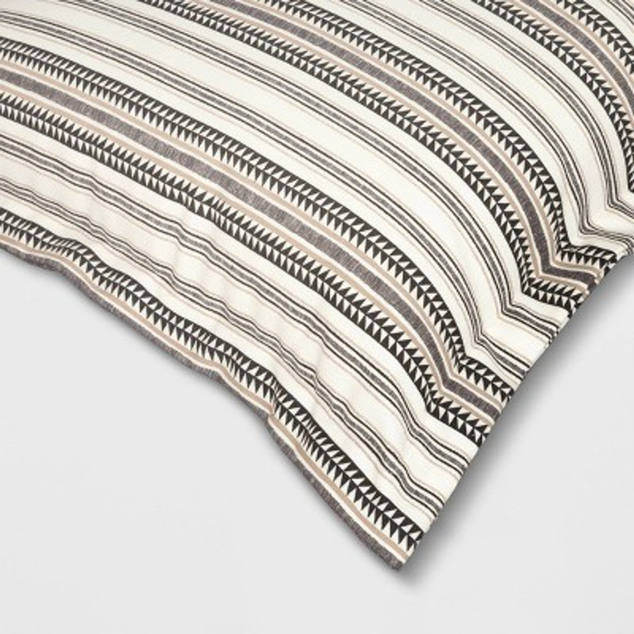 Triangle Stripe Outdoor Pillow Back Black/Neutrals - Threshold™