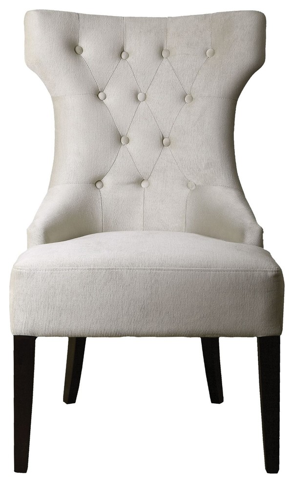 Uttermost Arlette Tufted Wing Chair   Transitional   Armchairs And Accent Chairs   by Louie Lighting  Inc.  Houzz