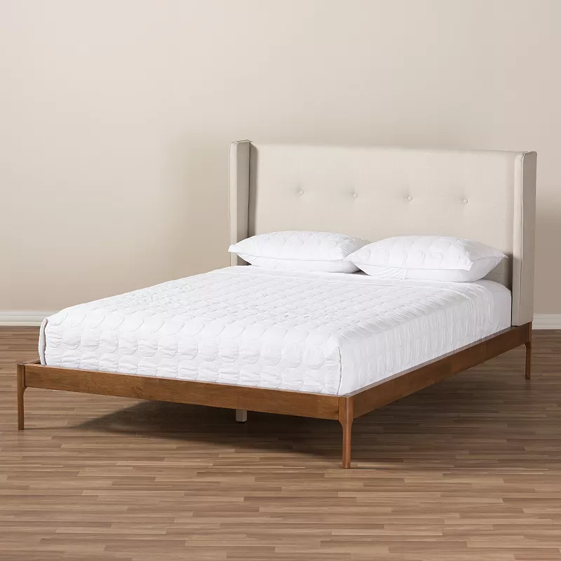 Baxton Studio Brooklyn Mid-Century Platform Bed