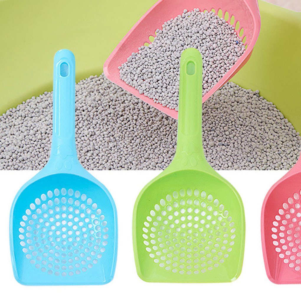 3PCS Random Color PP Pet Kitten Litter Sands Shovel Scoop Larger Size Cleaning Pick Up Tool Pets Supplies