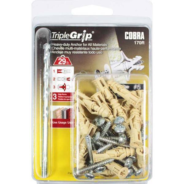 Triple Grip #6 Anchor with Screws 170R