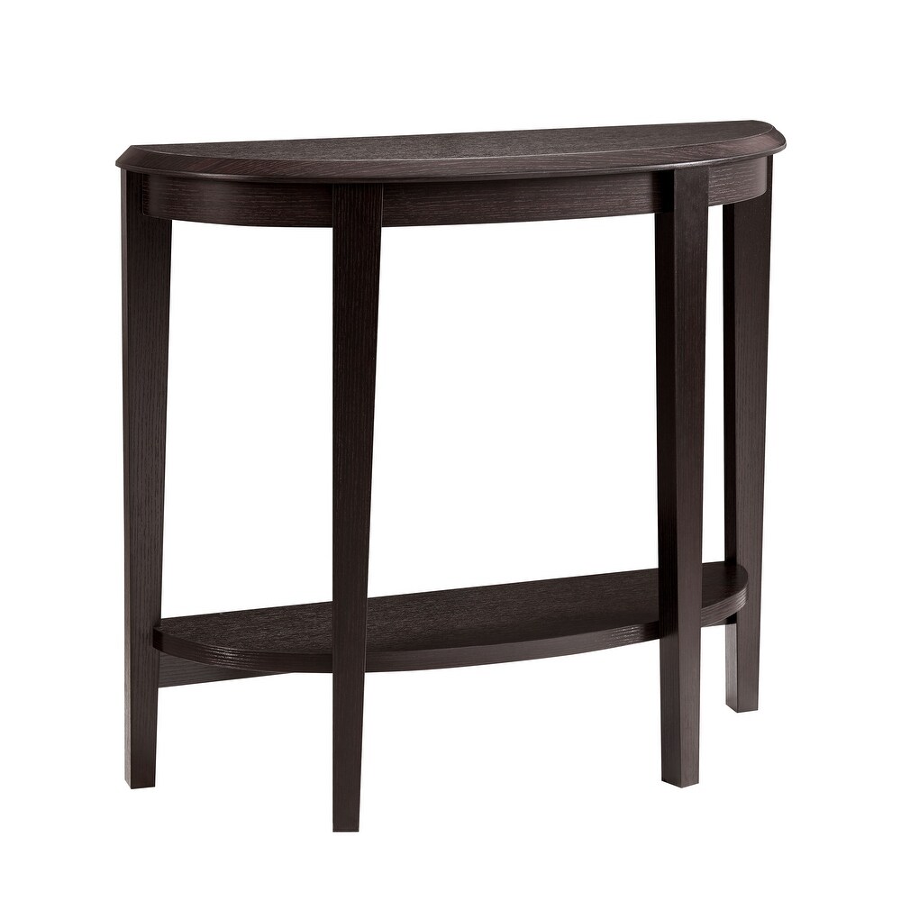 DH BASIC Contemporary Brown Decorative 1 Shelf Half moon Console Table by Denhour