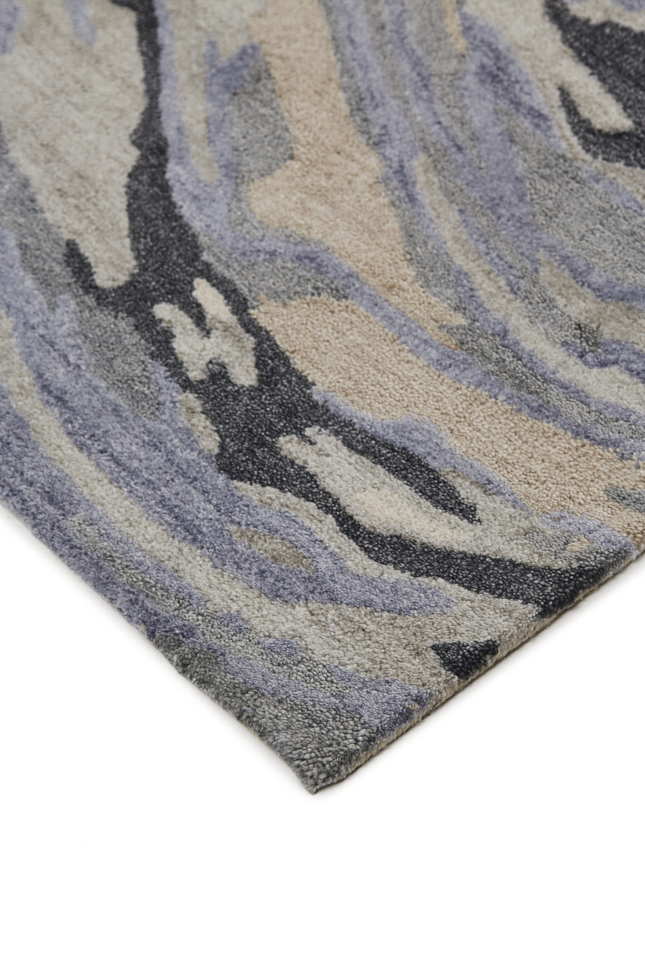 Orwell Contemporary Abstract Rug, Dusty Blue/Light Taupe, 2ft x 3ft Accent Rug