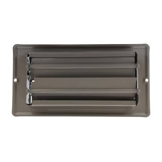 DANCO 7-34 in. x 4 in. Steel Floor Register with 78 in. Drop in Brown 61799