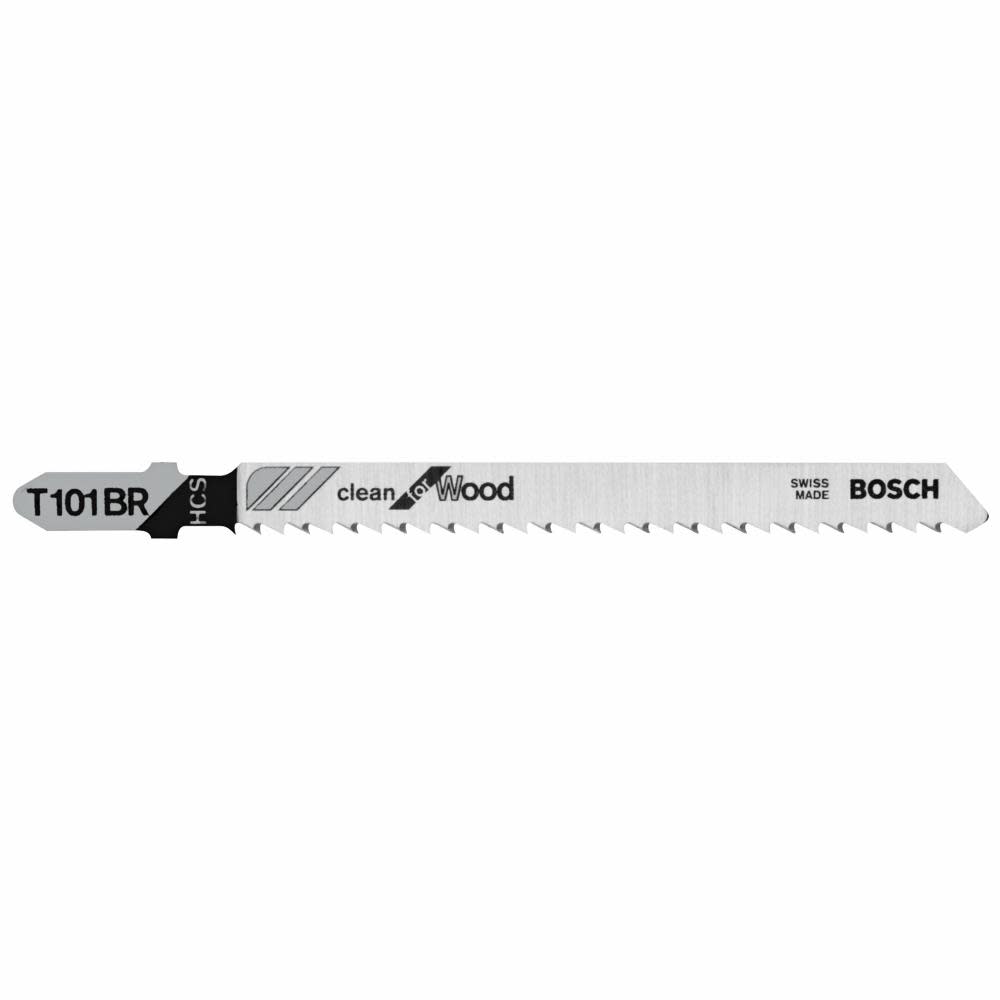 Bosch 100 pc. 4 In. 10 TPI Reverse Pitch Clean for Wood T-Shank Jig Saw Blades T101BR100 from Bosch