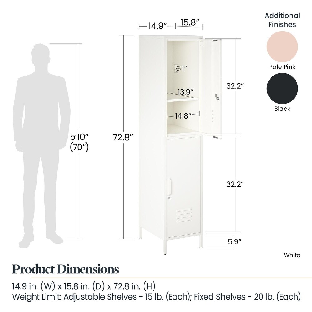 Systembuild Evolution Bonanza 2 Door Metal Locker Storage Cabinet