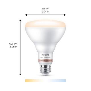 Philips 65-Watt Equivalent BR30 LED Smart Wi-Fi Tunable White Light Bulb Powered by WiZ with Bluetooth (1-Pack) 562710