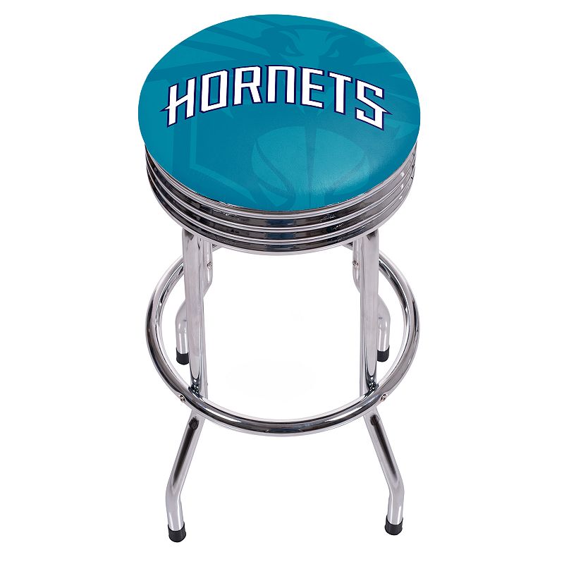 Charlotte Hornets Padded Ribbed Bar Stool