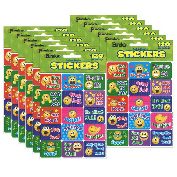 Eureka EU 658404 12 Emoticons Success Stickers (12...