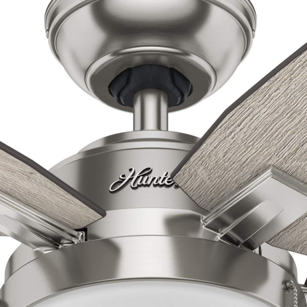 Hunter Antero 54 in LED Indoor Brushed Nickel Ceiling Fan with Light