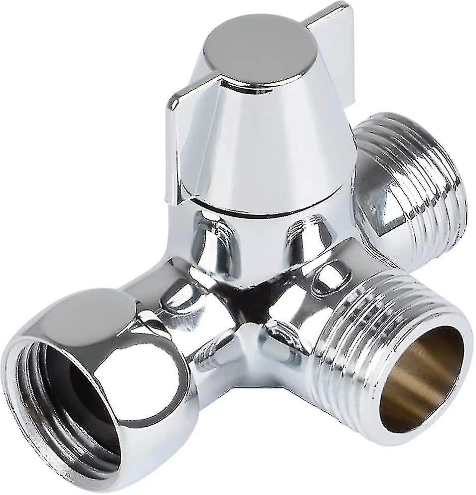 Solid Brass 3 Way Valve， 3 Way Diverter Valve Switch， 3 Way Shower Diverter Valve， G1/2