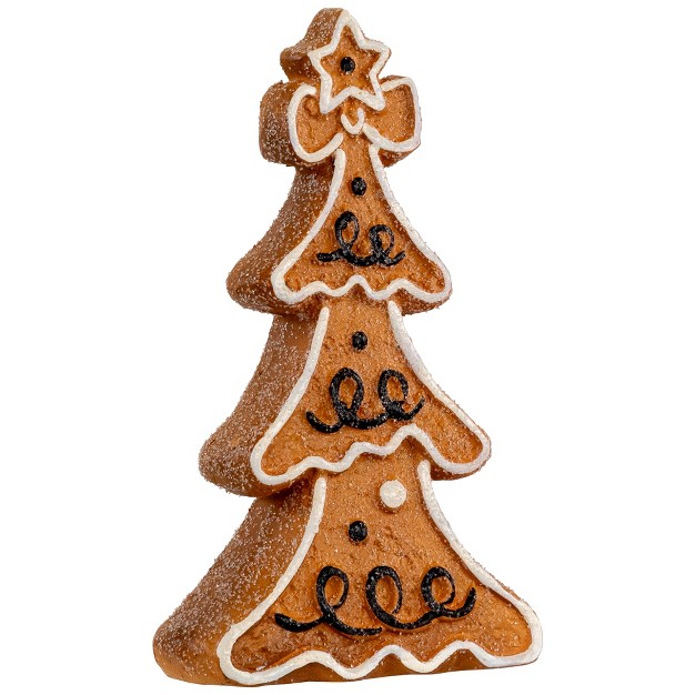 Frosted Gingerbread Christmas Tree Figurine