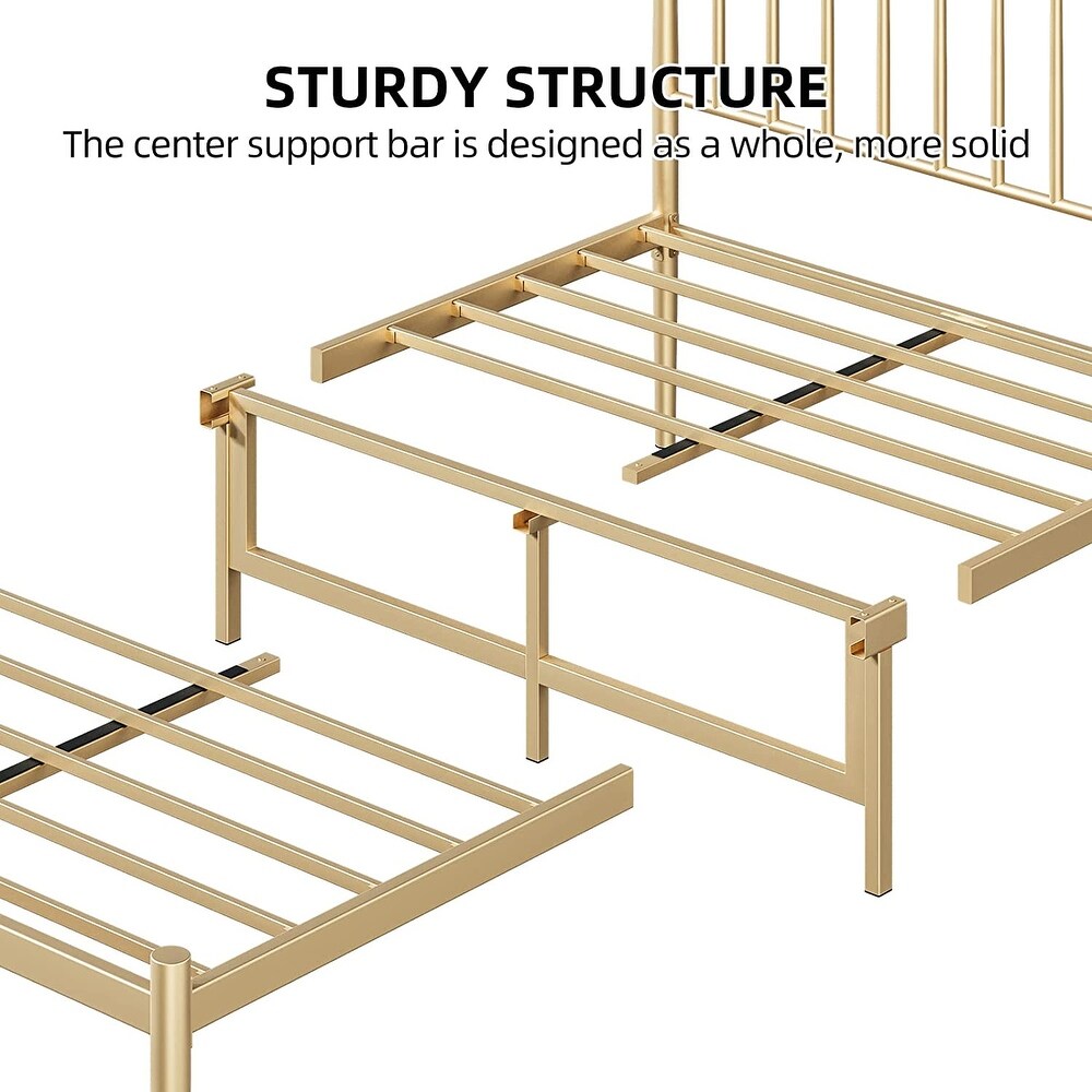 Queen Bed Frame Platform Bed with Headboard 14 Inches with Storage