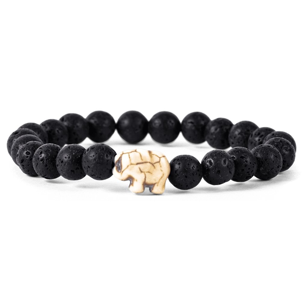 Fahlo  The Expedition Bracelet in Lava Stone-Elephant-Tracking Bracelet