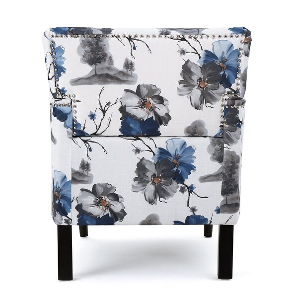 Boaz Floral Fabric Club Armchair by Christopher Knight Home