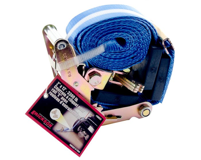 Erickson 2 inch X 12 foot E-Track Strap with Idler 6000 Lb (58523)