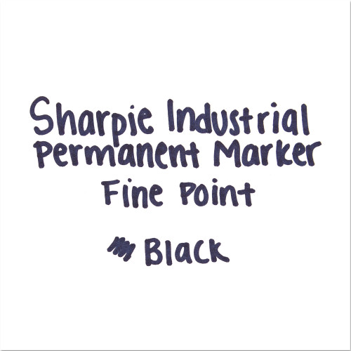 Sharpie Industrial Permanent Marker， Fine Bullet Tip， Black， Dozen (13601)