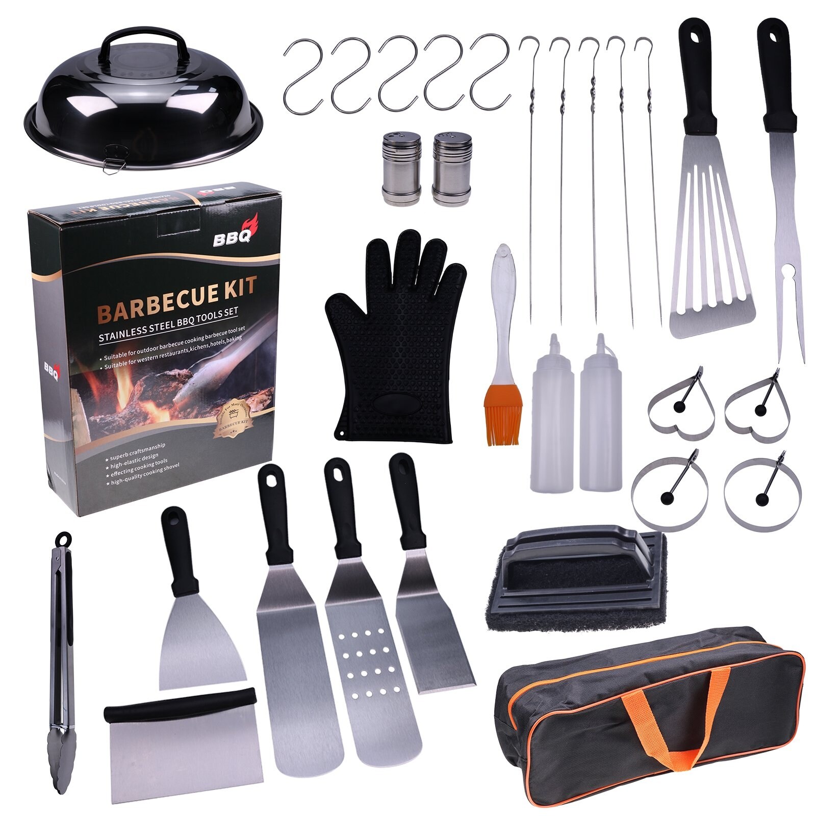 32-Piece Griddle Grilling Tool Set - N/A