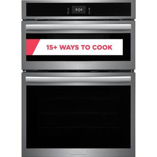 FRIGIDAIRE GALLERY 30 in. Electric Wall Oven and Microwave Combination with Total Convection in Smudge-Proof Stainless Steel GCWM3067AF