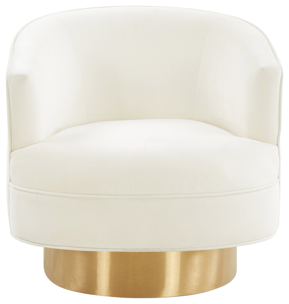 Stella Velvet Swivel Chair   Contemporary   Armchairs And Accent Chairs   by HedgeApple  Houzz