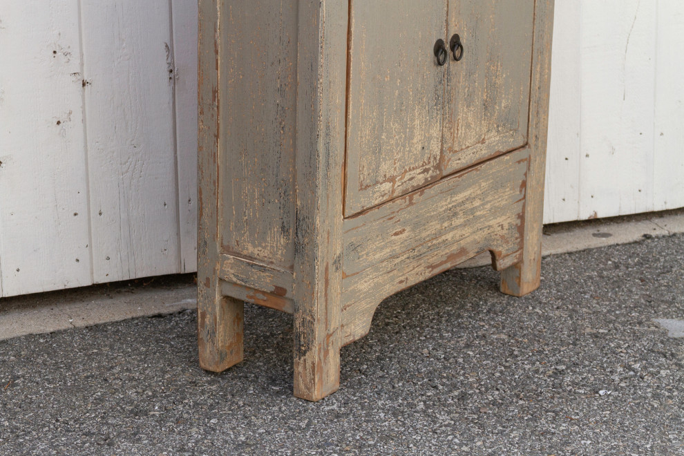 Painted Farmhouse Style Small Cabinet   Asian   Accent Chests And Cabinets   by De cor  Houzz