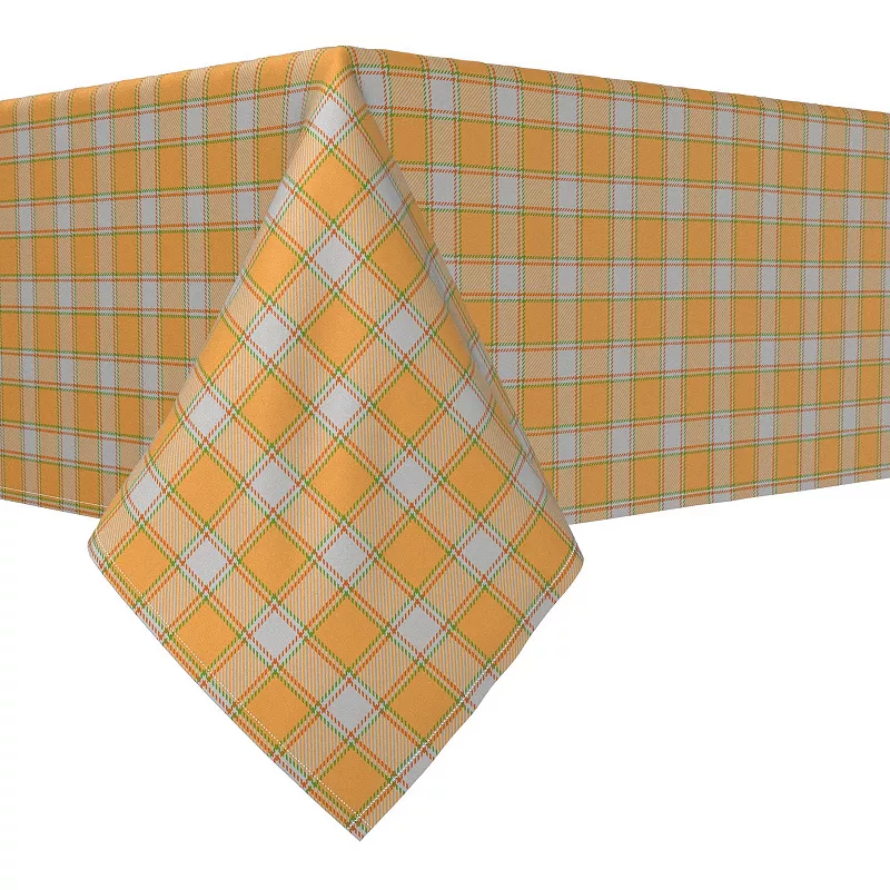 Rectangular Tablecloth， 100% Polyester， 60x104， Rustic Fall Color Plaid