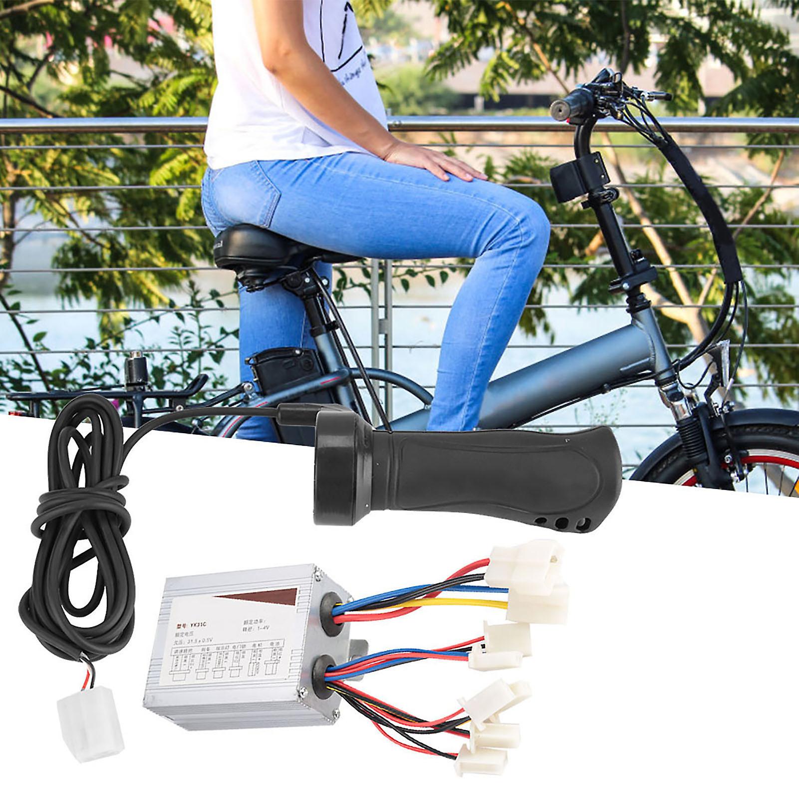 500w Motor Brushed Speed Controller andamp; Throttle Grip For Electric Bicycle Scooter Tricycle 24v