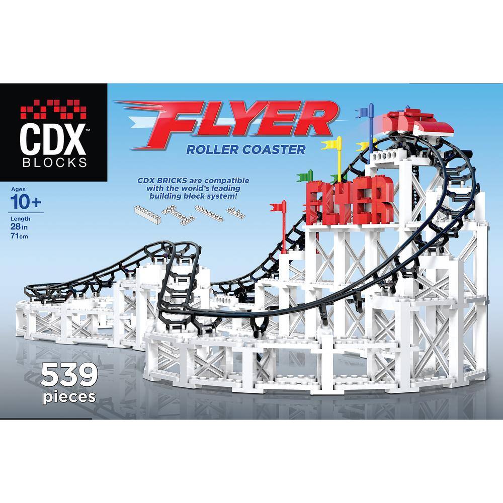 CDX Blocks Brick Construction Flyer Roller Coaster Building Set CDXFLY01