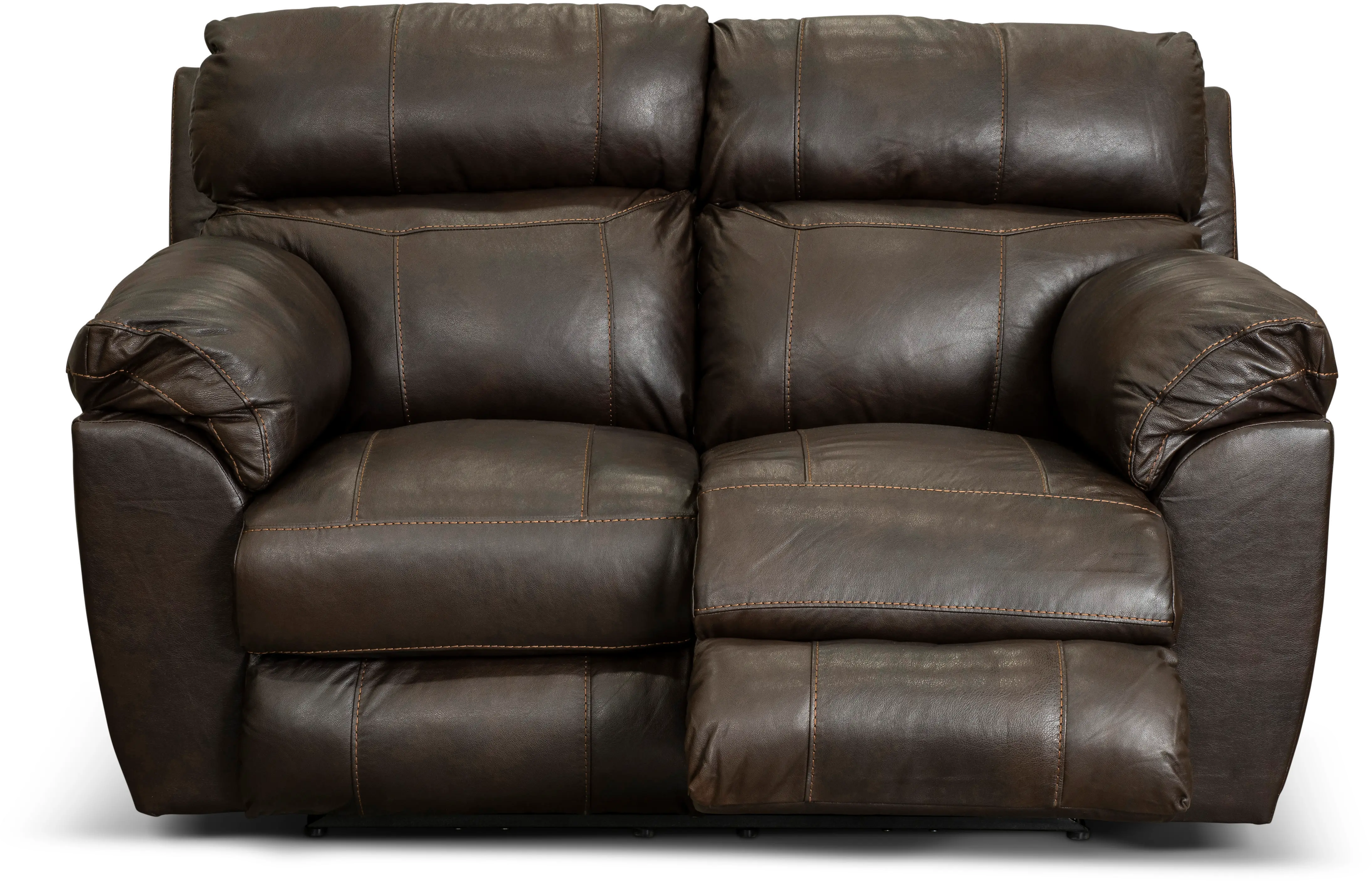 Costa Brown Leather Lay-Flat Power Reclining Loveseat