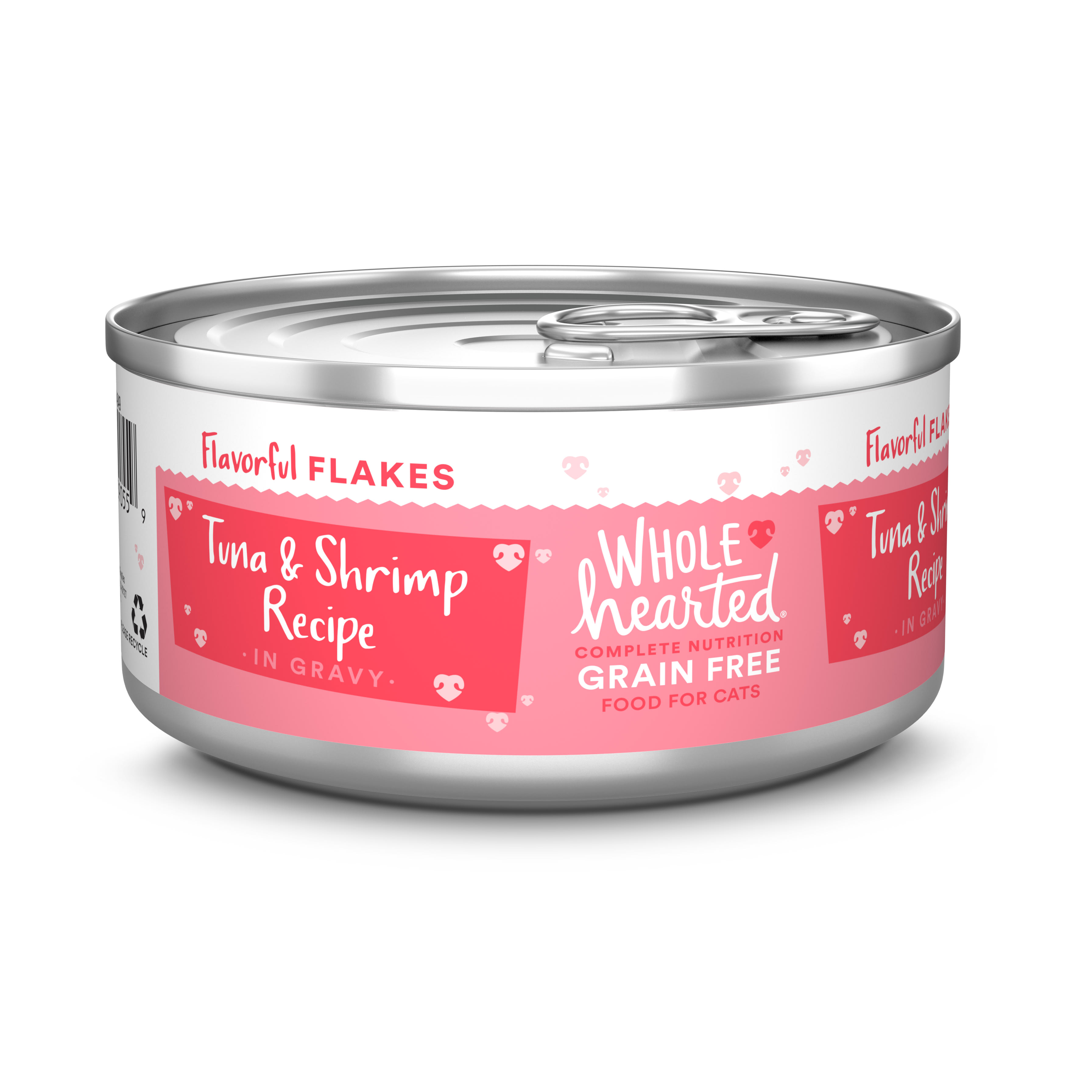 WholeHearted All Life Stages Canned Cat Food - Grain Free Tuna and Shrimp Recipe Flaked in Gravy， 5.5 OZ， Case of 12