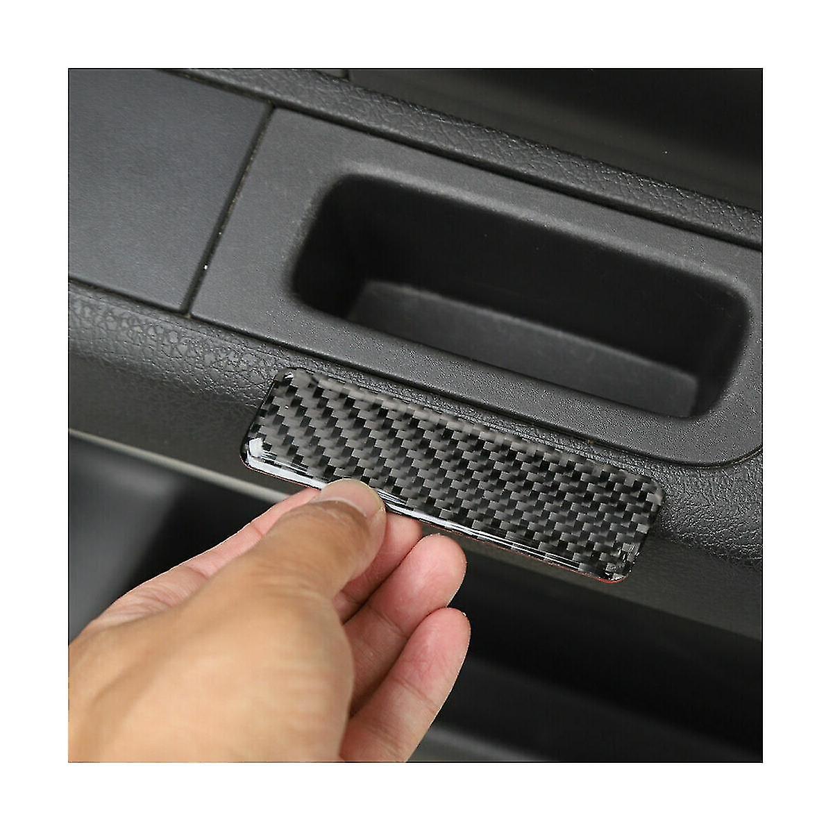 Car Interior Door Handle Cover Trim Stickers Decoration For 2009-2014 Accessories Soft Carbon Fiber