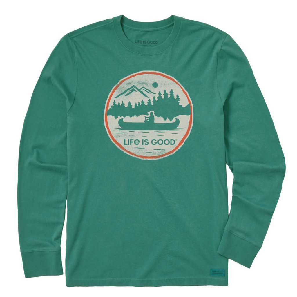 Life Is Good  Men's Canoe Coin Long Sleeve Crusher Tee