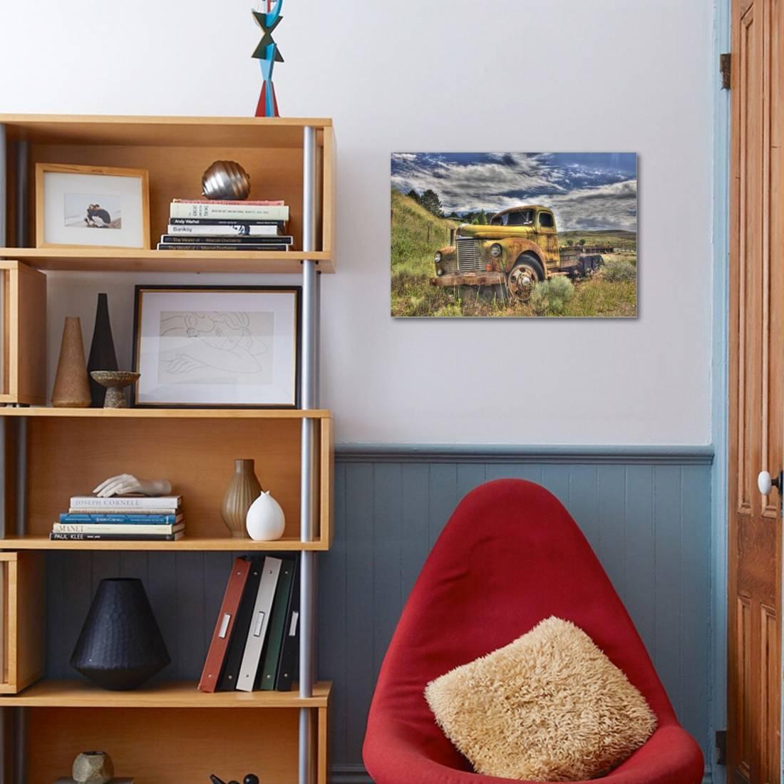 USA， Washington State， Palouse Old Truck Abandoned in Field， Stretched Canvas Wall Art by Terry Eggers Sold by Art.Com