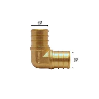 Apollo 34 in. Brass PEX-B Barb 90-Degree Elbow APXE3434