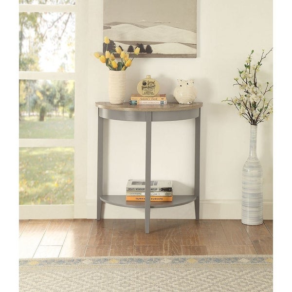 Half Moon Console Table，Foyer Sofa Table - 28