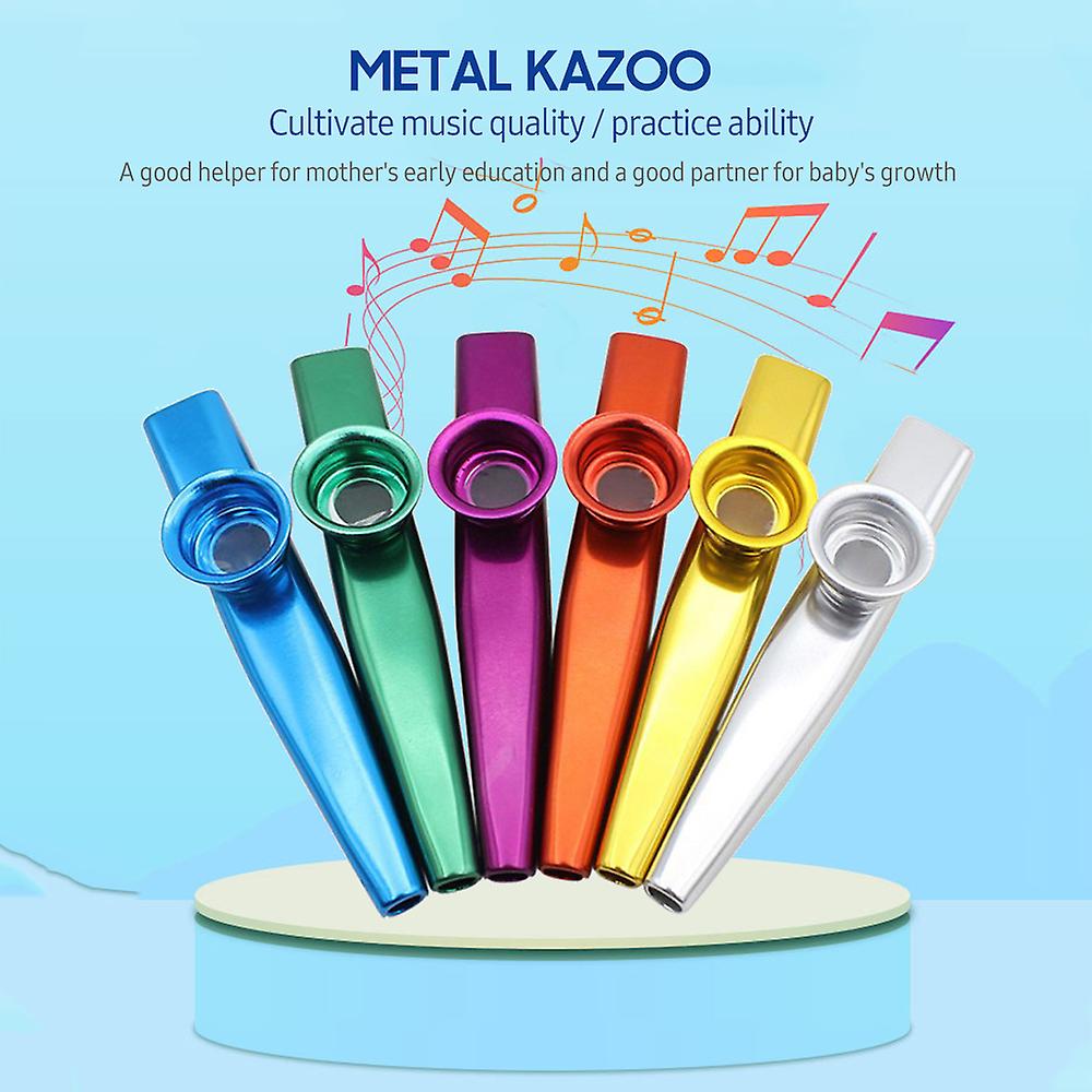 Metal Kazoos Musical Instruments Aluminum Alloy Kazoo For Kids Mini Kazoo With Kazoo Membrane For Party Purple