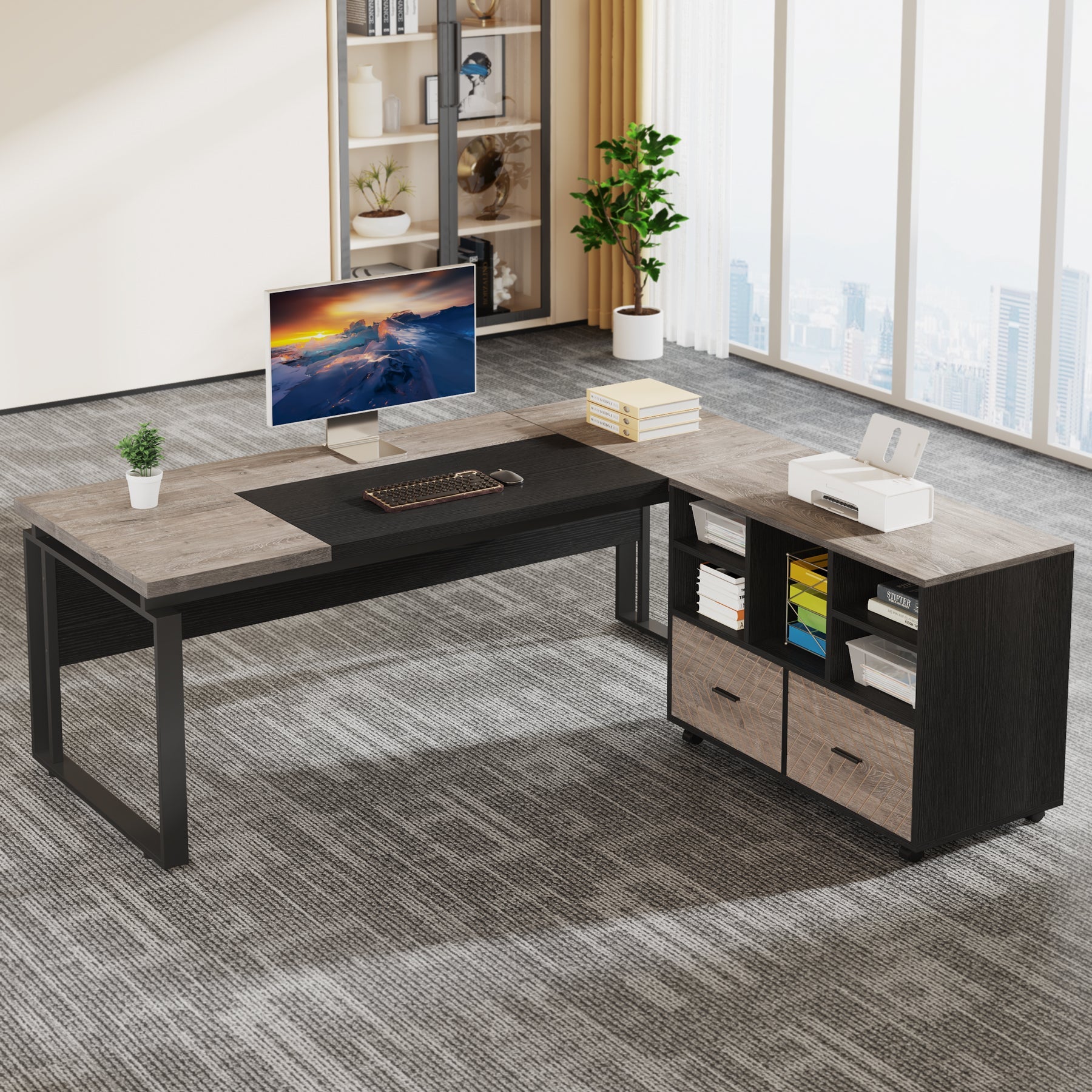 L-Shaped Executive Desk, 63