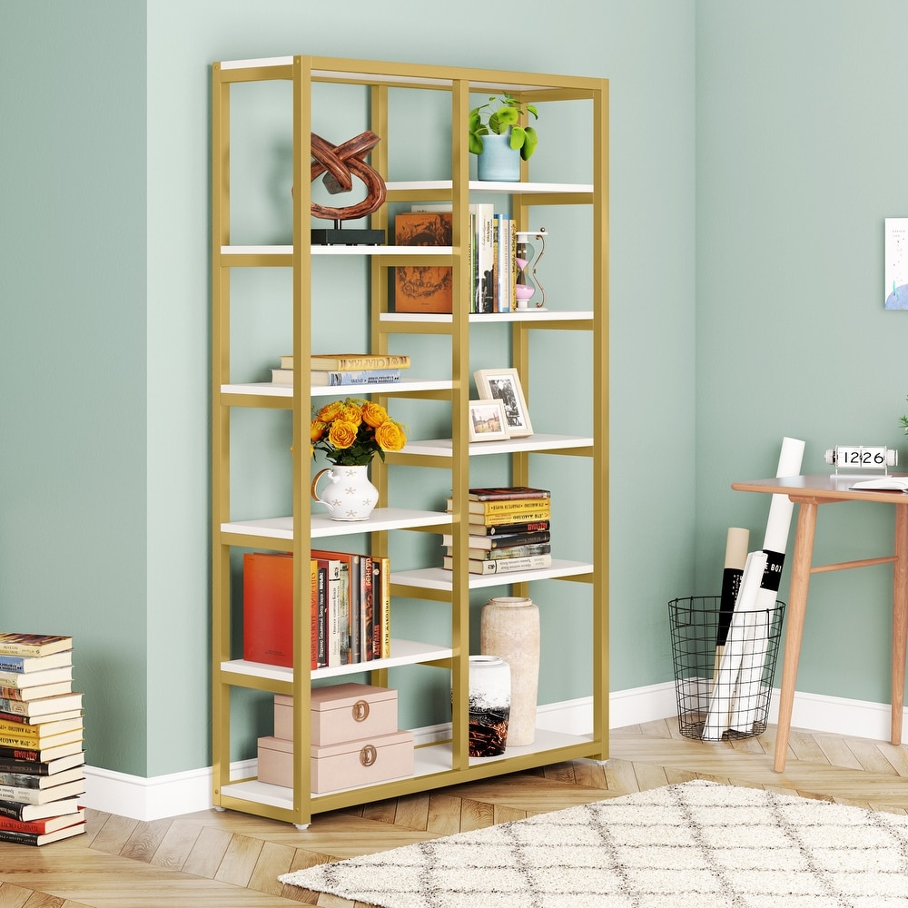 70 inch Bookshelf 10 shelf Open Bookcase   70.86'' H x 39.37'' W x 11.8''L