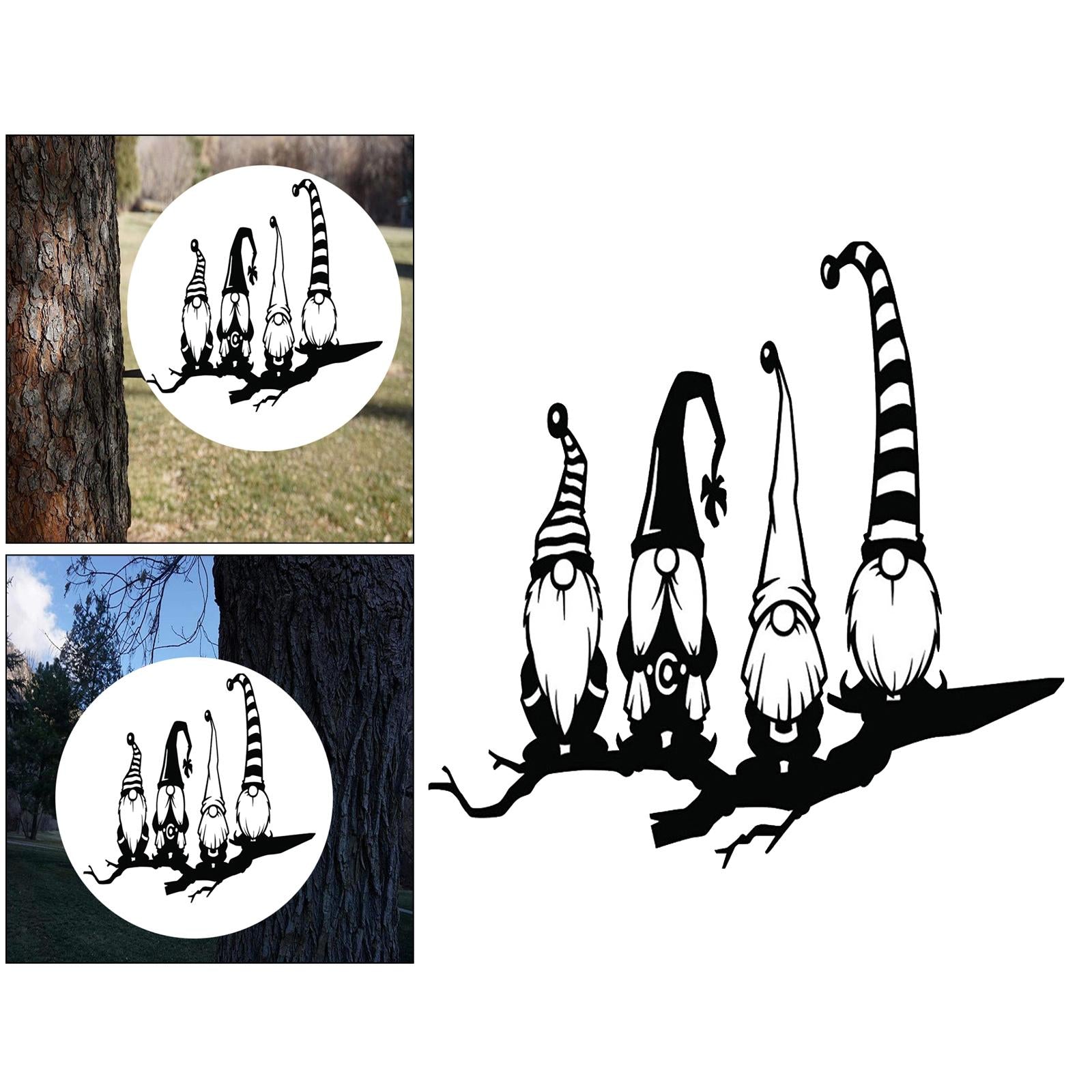 Iron Gnome Dwarfs Garden Silhouettes Wall Weather Vane