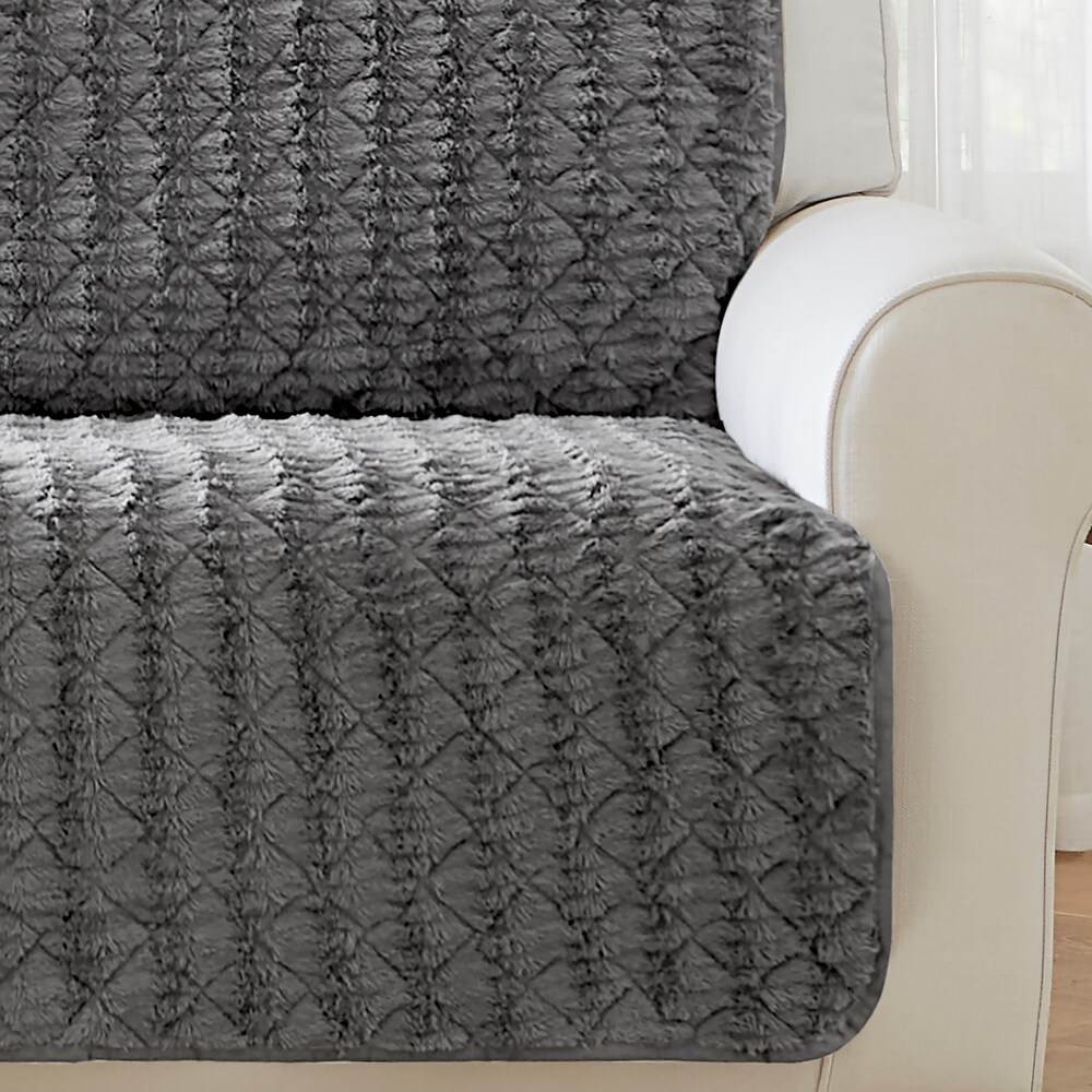 SureFit Alex Quilted Fur Furniture Protector   68x75