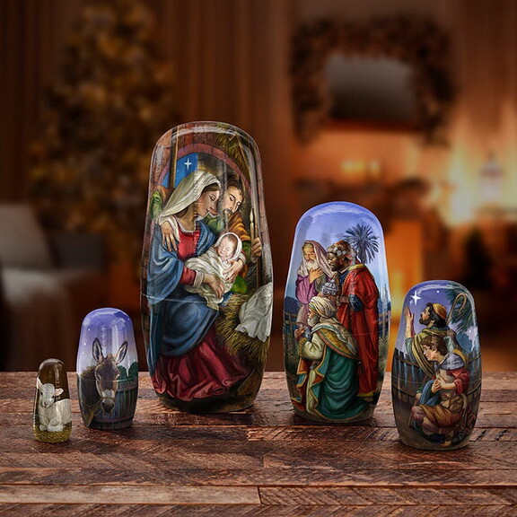 Berkander BK 12902 Five Piece Nesting Nativity Set