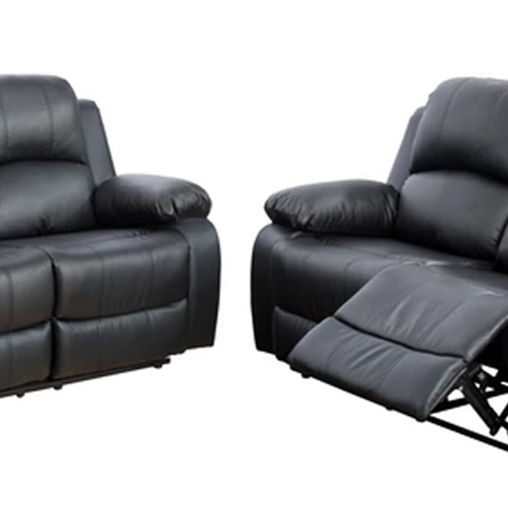 Star Home Living 3 pc Black Faux Leather Reclining Living Room Set
