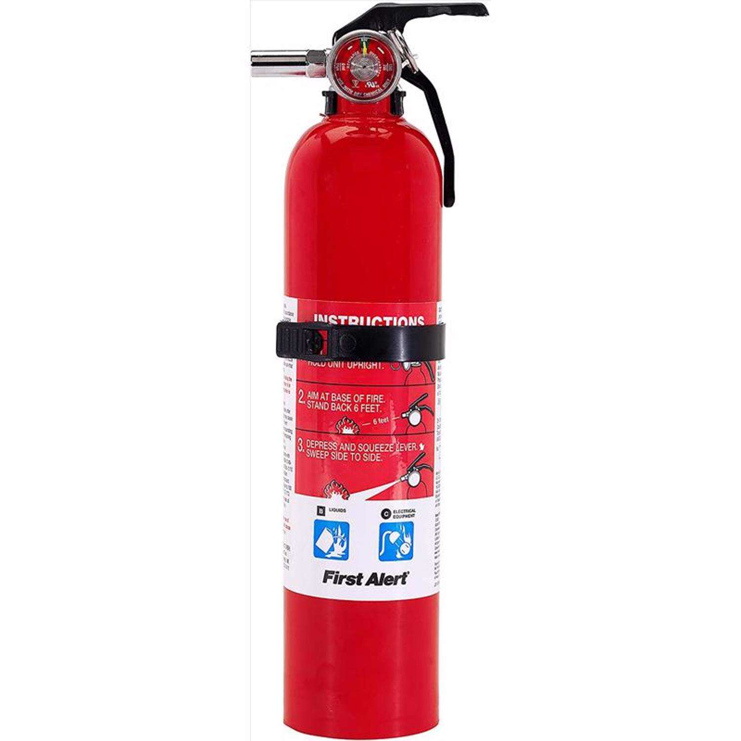 First Alert 2-3/4 lb Fire Extinguisher For Garage OSHA/US Coast Guard Agency Approval