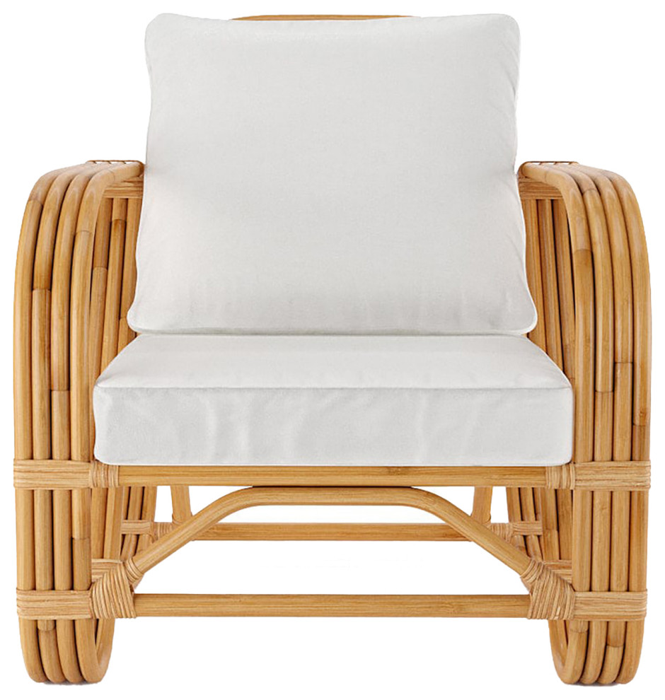 Large Elegant Rattan Sofa Chair With Distinctive Design   Tropical   Armchairs And Accent Chairs   by Mojo Boutique  Houzz