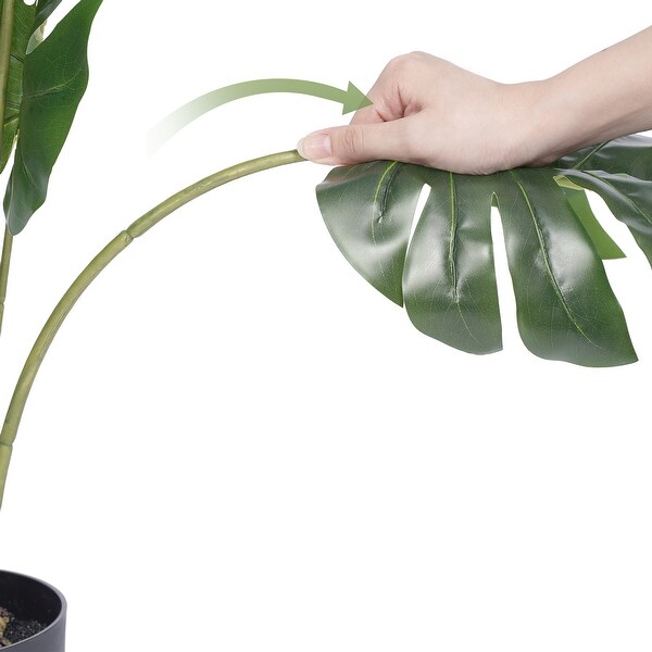 Philodendron Artificial Plant Tree In Round Pot