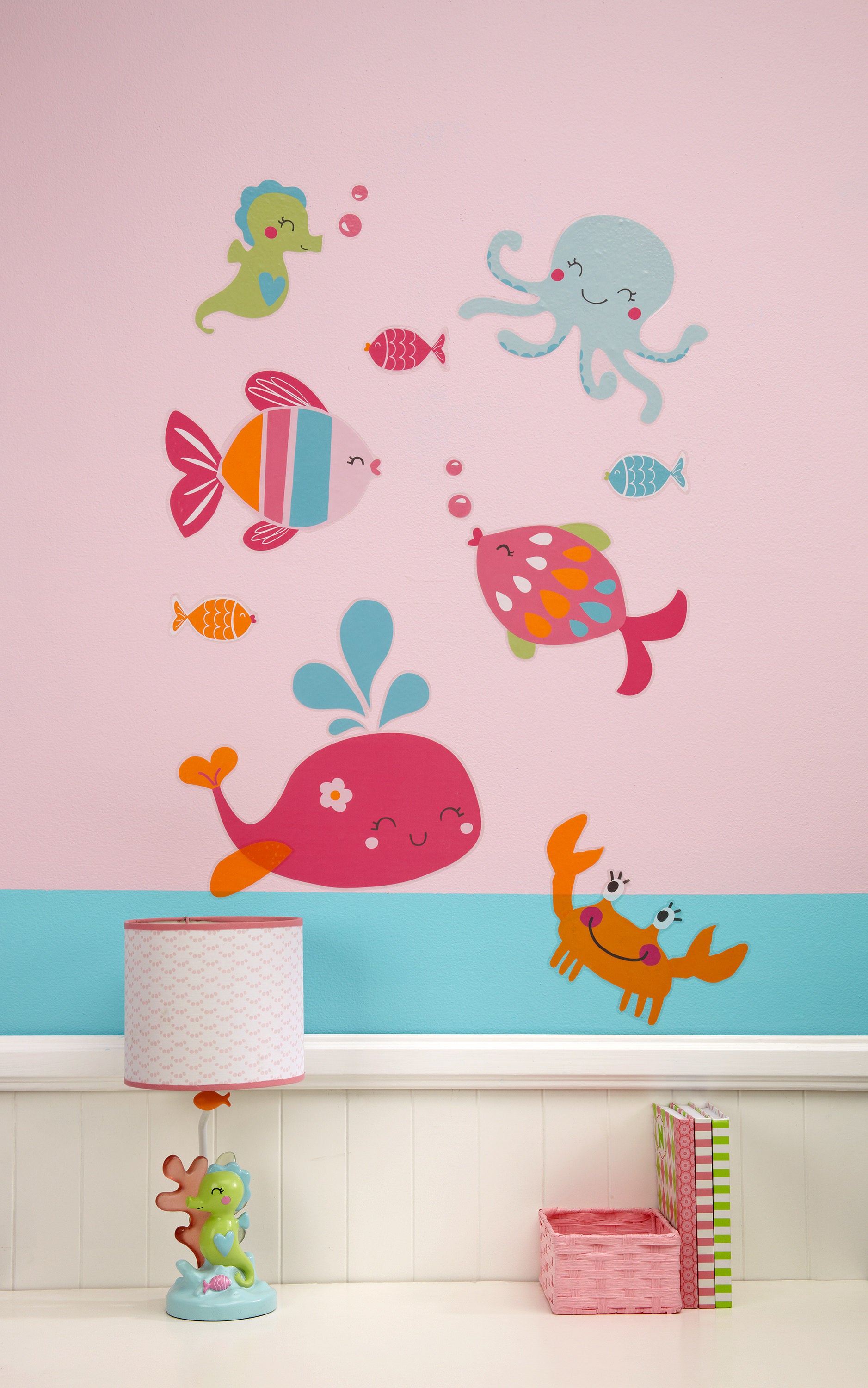 Carter's Pink and Blue Removable Sea Wall Decals