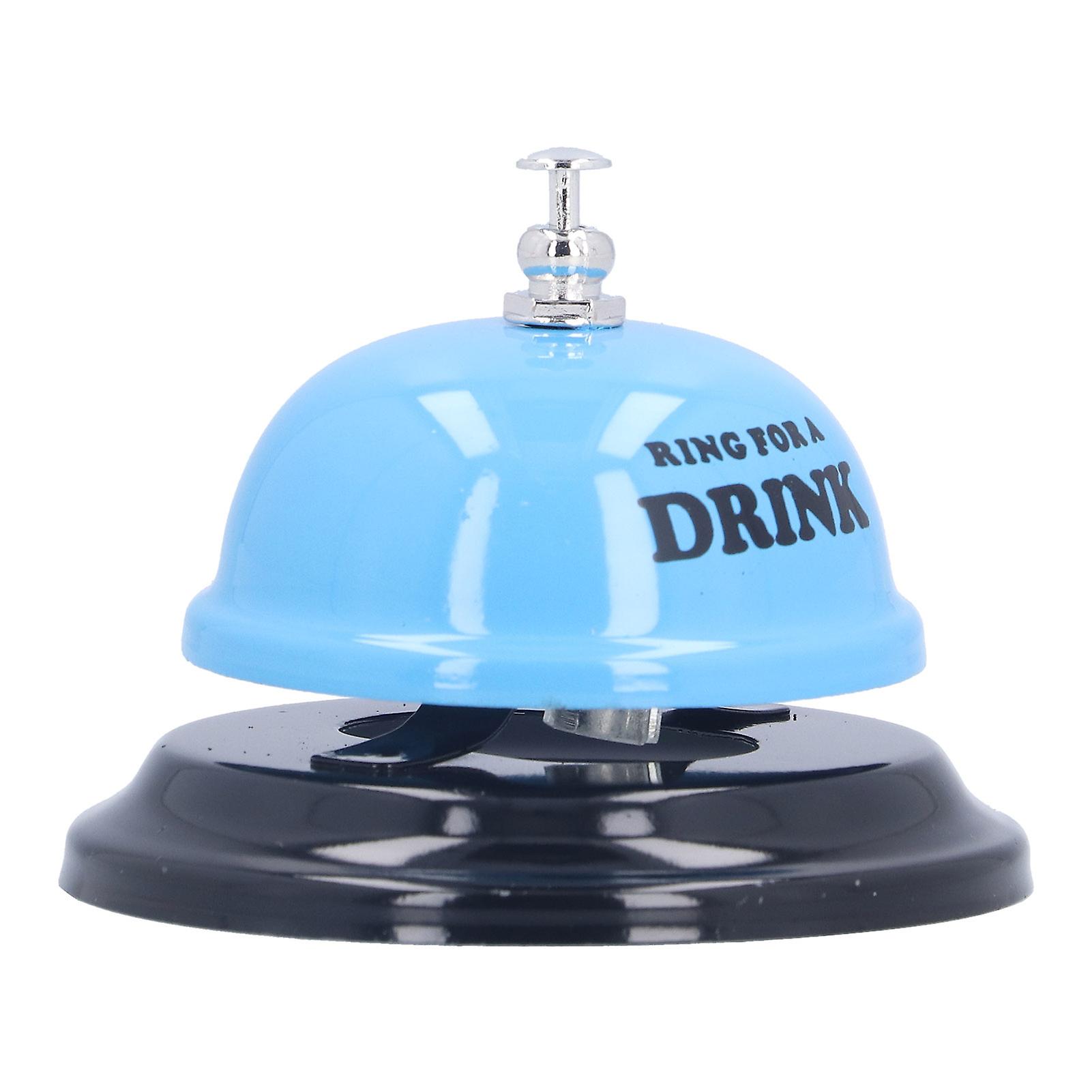 Restaurant Call Bell with Anti Slip Base Manual Meeting Bar Service Bell for Dinner School(Blue )