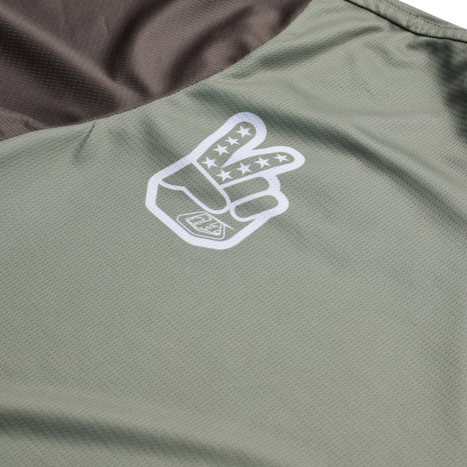 Troy Lee Designs Flowline Short Sleeve MTB Jersey - Flipped - Olive