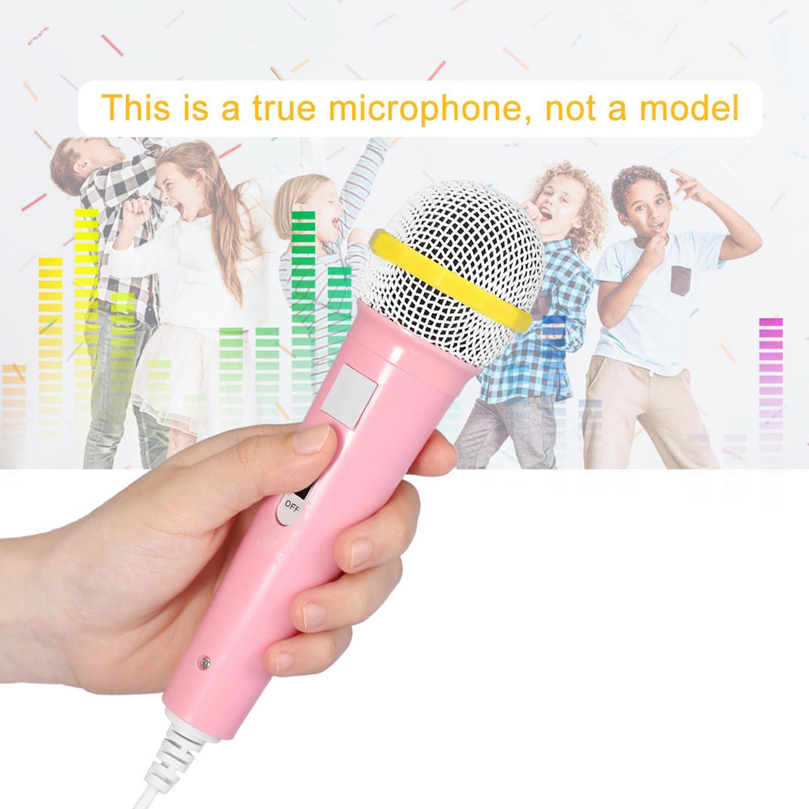 Kids Children Microphone Music Video Storytelling Party Microphone For Children (pink)