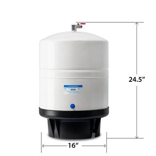 ISPRING 11 Gal. Metal Reverse Osmosis Water Storage Tank - Tank Valve and Adapter Included T11M